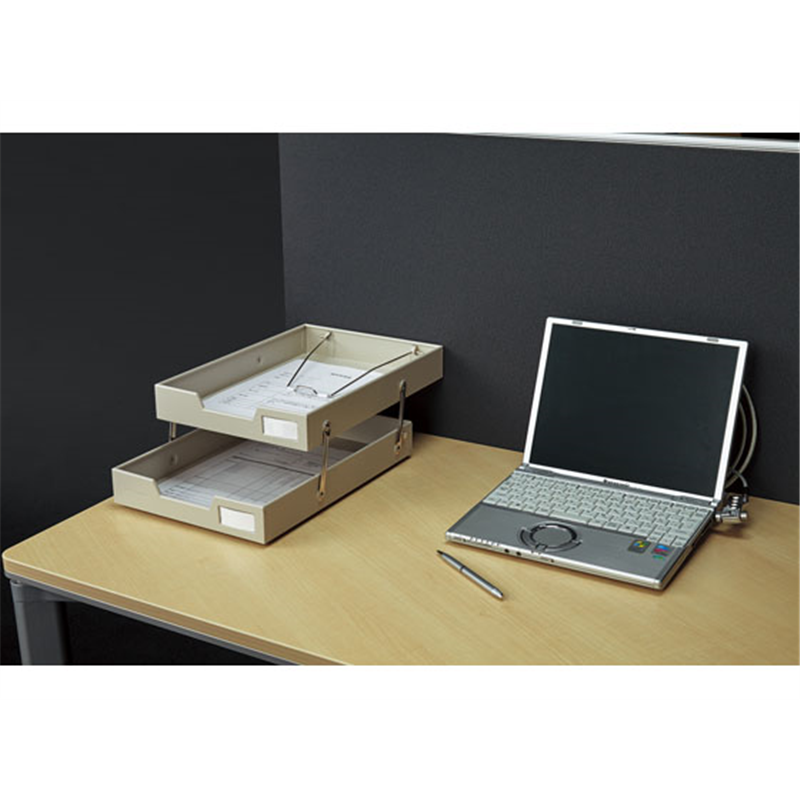 コクヨ スチールトレー 2段 A4タテ ライトグレー ST-2M 1台（ご注文単位1台）【直送品】