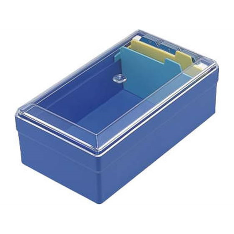 ライオン事務器 名刺整理箱 青 No.51 16012 1個（ご注文単位1個）【直送品】
