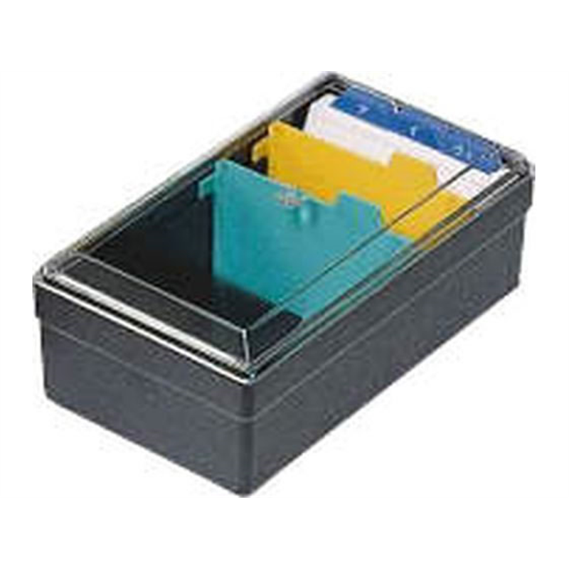 ライオン事務器 名刺整理箱 黒 No.51 16061 1個（ご注文単位1個）【直送品】