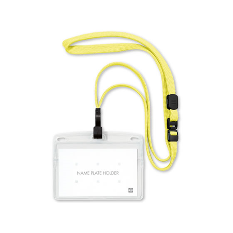 オープン工業 吊り下げ名札 フック式ソフトヨコ名刺レモンイエロー10枚 1パック（ご注文単位1パック）【直送品】