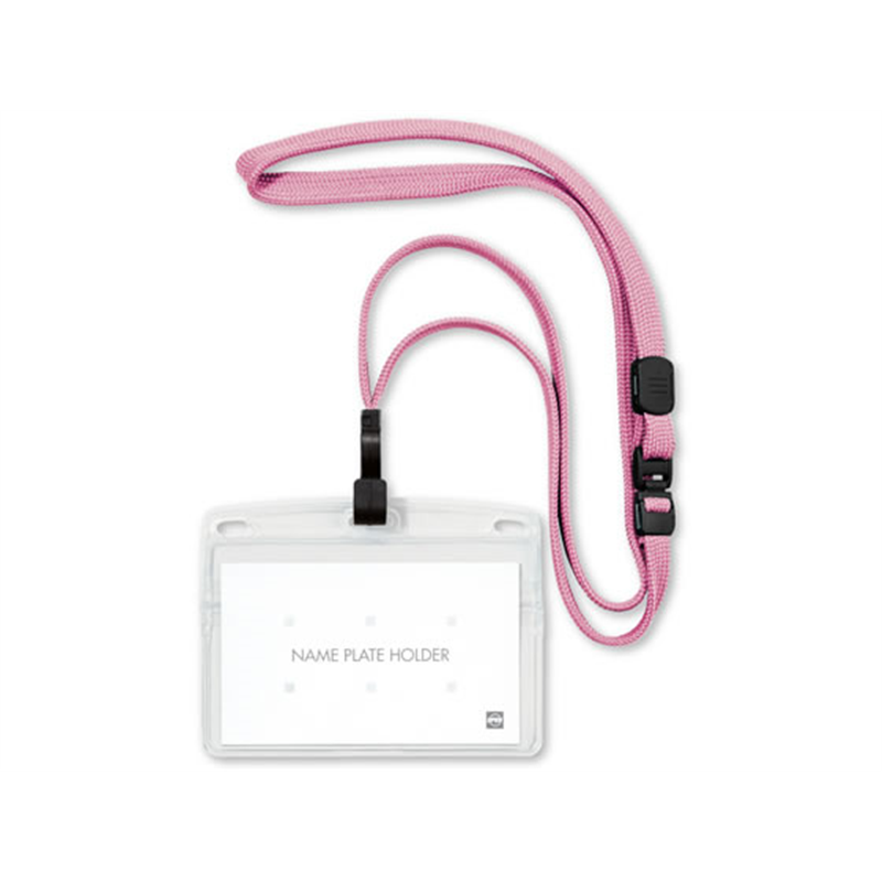 オープン工業 吊り下げ名札 フック式 ソフトヨコ名刺 フレッシュピンク 1パック(ご注文単位1パック)【直送品】