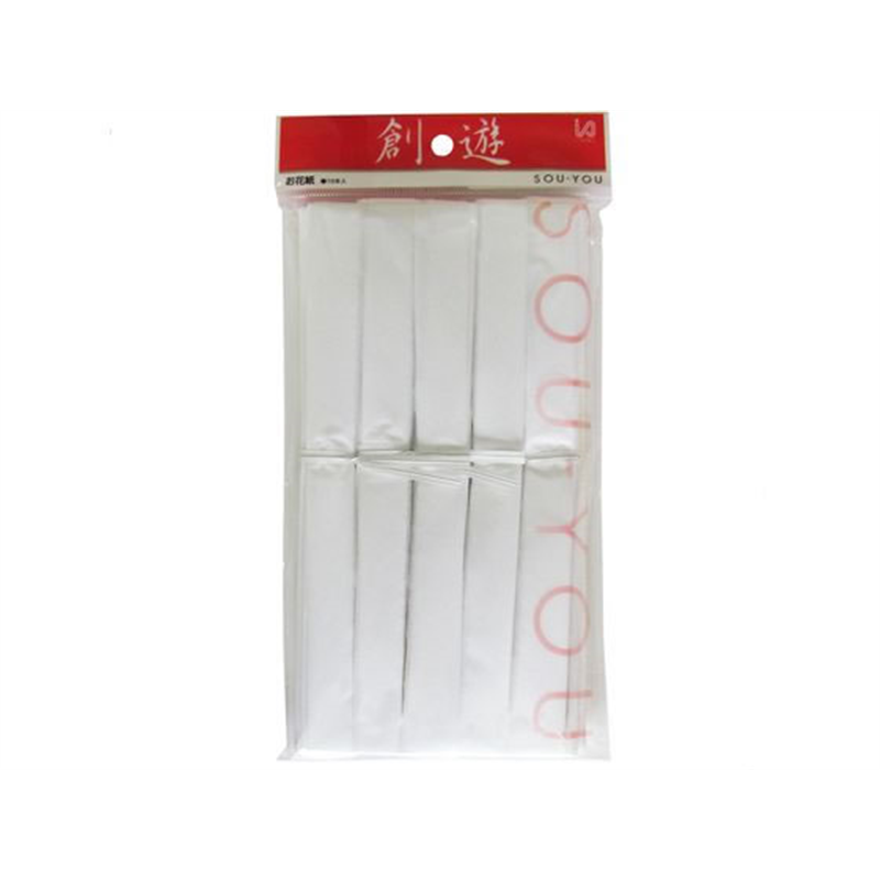 今村紙工 おはながみ 折加工品 白 10本 OH-401 1パック（ご注文単位1パック）【直送品】