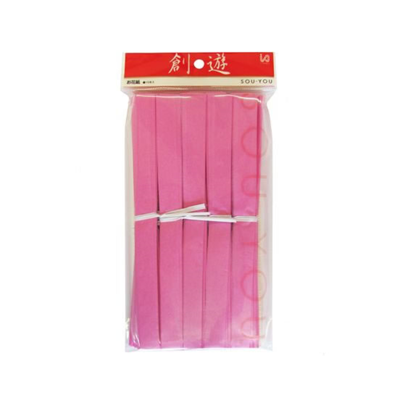 今村紙工 おはながみ 折加工品 桃 10本 OH-405 1パック（ご注文単位1パック）【直送品】