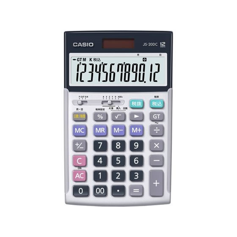カシオ 本格実務電卓 ジャストタイプ 12桁 JS-20DC-N 1台（ご注文単位1台）【直送品】