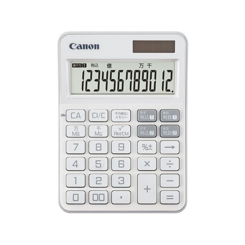 CANON カラフル電卓 ミニ 卓上 ホワイト KS-126WUV-PW 6511C001 1台（ご注文単位1台）【直送品】