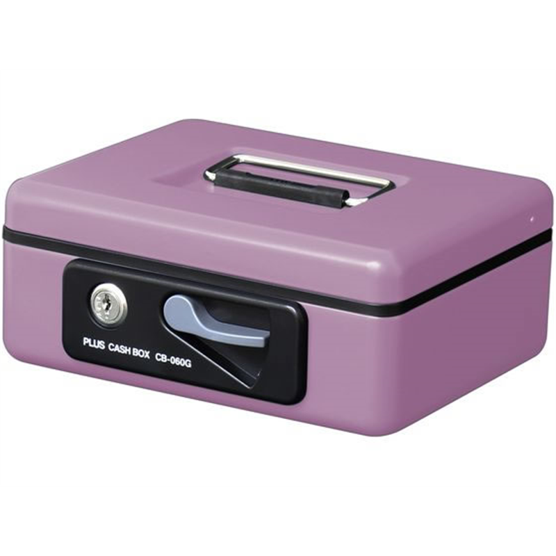 プラス 金庫 小型 手提金庫 S ピンク CB-060G 12-868 1個（ご注文単位1個）【直送品】