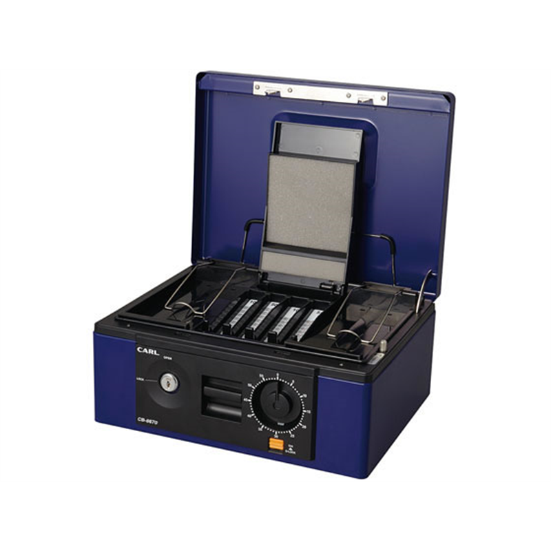 カール事務器 手提げ金庫 ブルー B5サイズ CB-8670 1台(ご注文単位1台)【直送品】