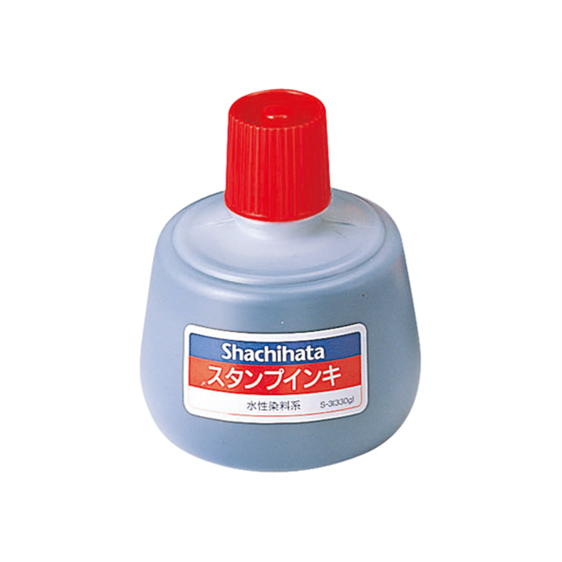 シヤチハタ スタンプインキ(ゾルスタンプ台専用)330g 赤 S-3アカ 1個(ご注文単位1個)【直送品】