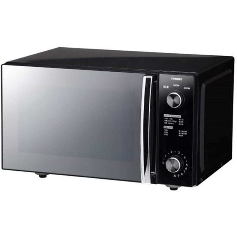 ツインバード ミラーガラスフラット 電子レンジ 20L DR-D278B 1台（ご注文単位1台）【直送品】