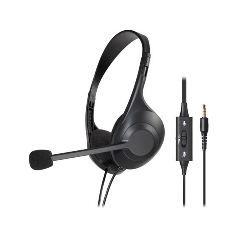 オーディオテクニカ ステレオヘッドセット ATH-102COM 1台（ご注文単位1台）【直送品】