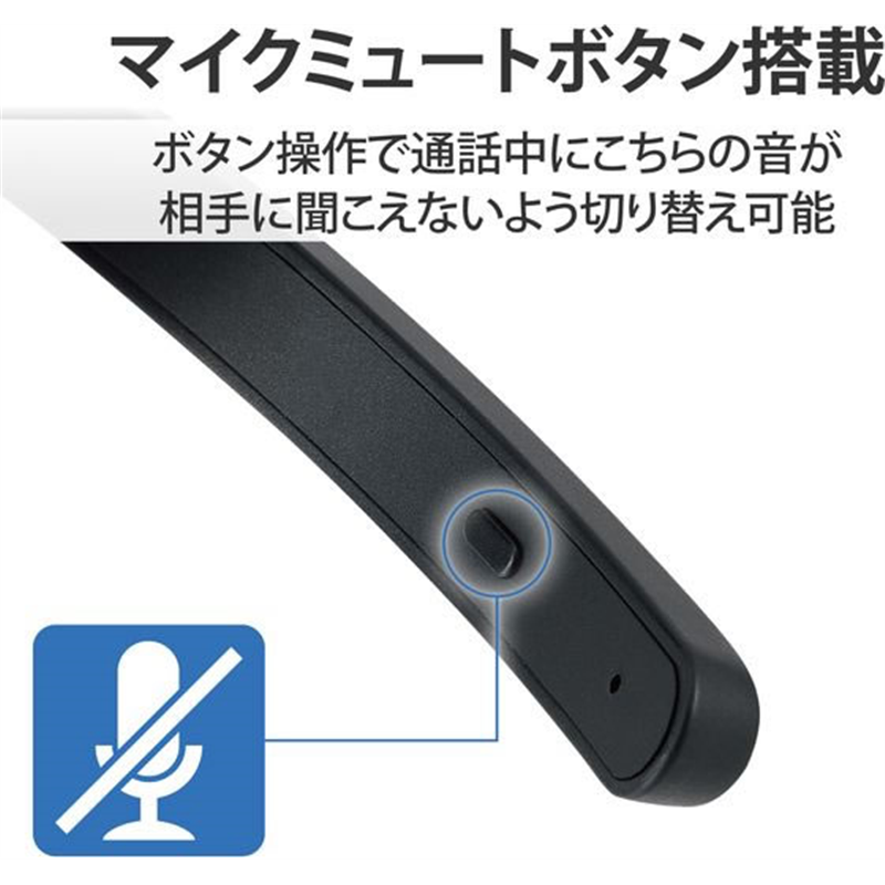 エレコム ヘッドセット ノイズ軽減 LBT-HSOH20BK 1個（ご注文単位1個）【直送品】