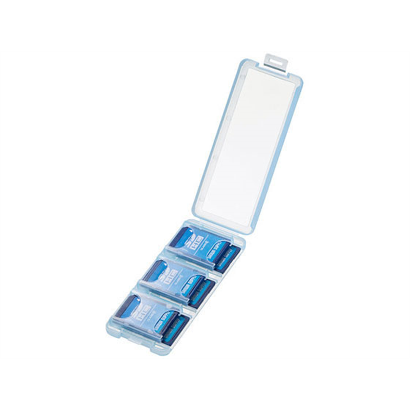 サンワサプライ SDカードケース 6枚収納 クリアブルー FC-MMC23SDCBL 1個（ご注文単位1個）【直送品】