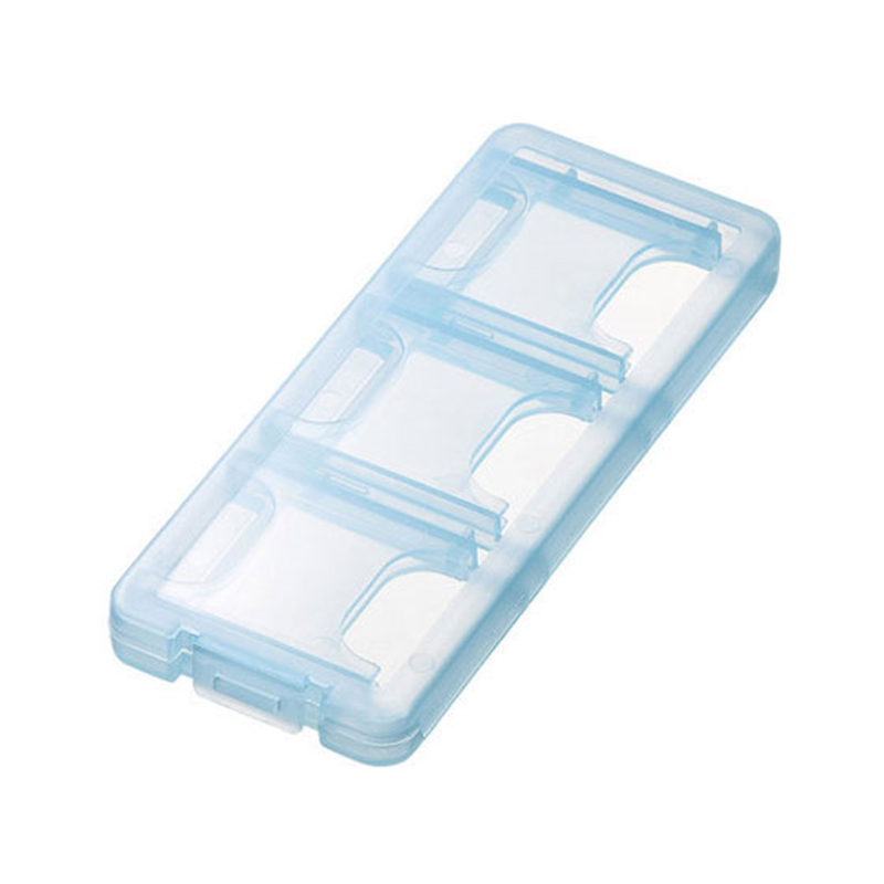 サンワサプライ SDカードケース 6枚収納 クリアブルー FC-MMC23SDCBL 1個（ご注文単位1個）【直送品】