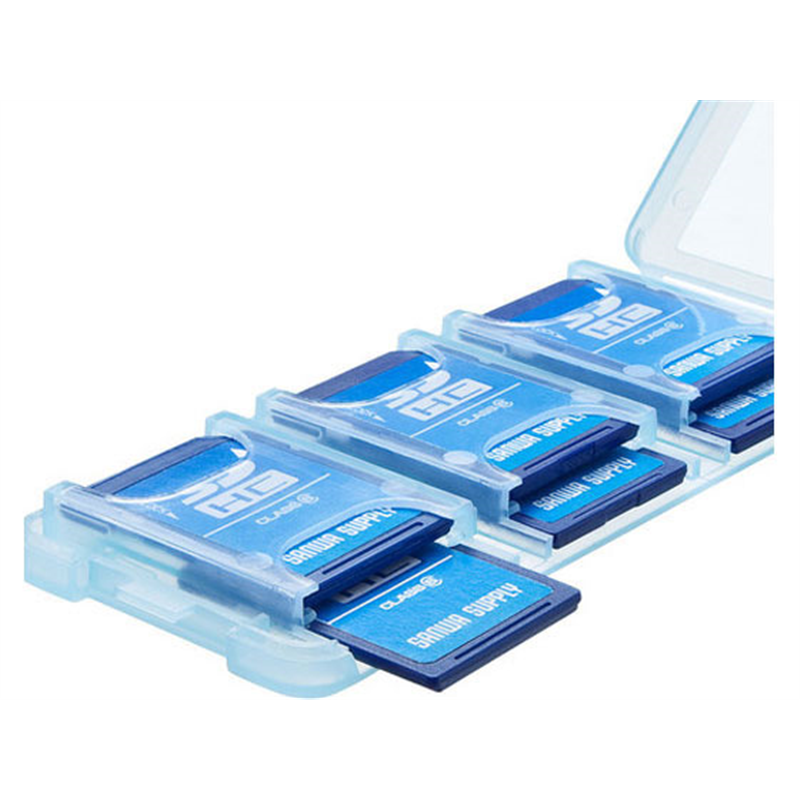サンワサプライ SDカードケース 6枚収納 クリアブルー FC-MMC23SDCBL 1個（ご注文単位1個）【直送品】
