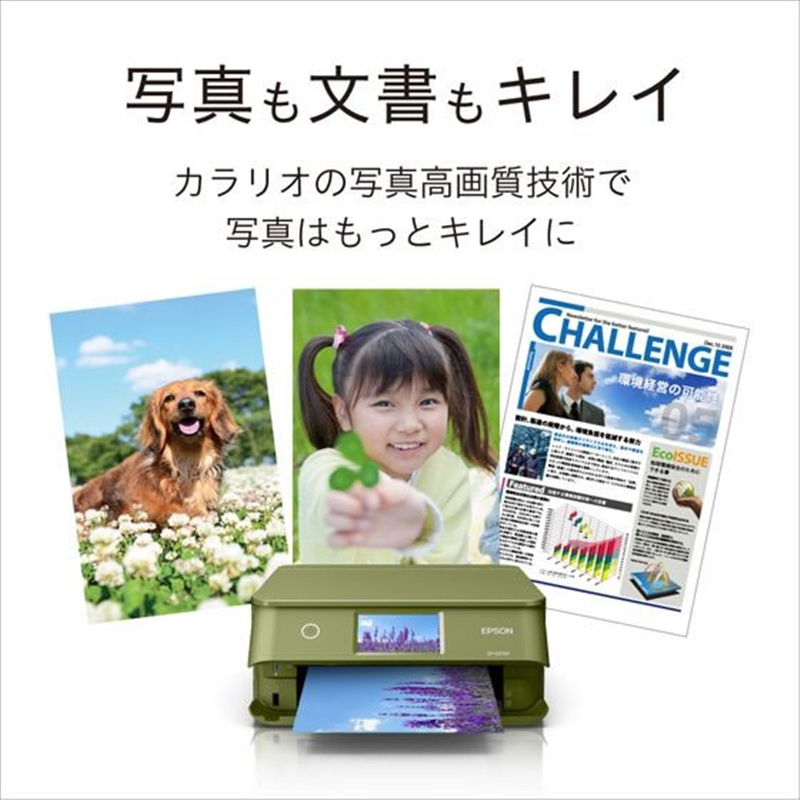 EPSON A4カラーインクジェット複合機 Colorio グリーン EP-887AP 1台（ご注文単位1台）【直送品】