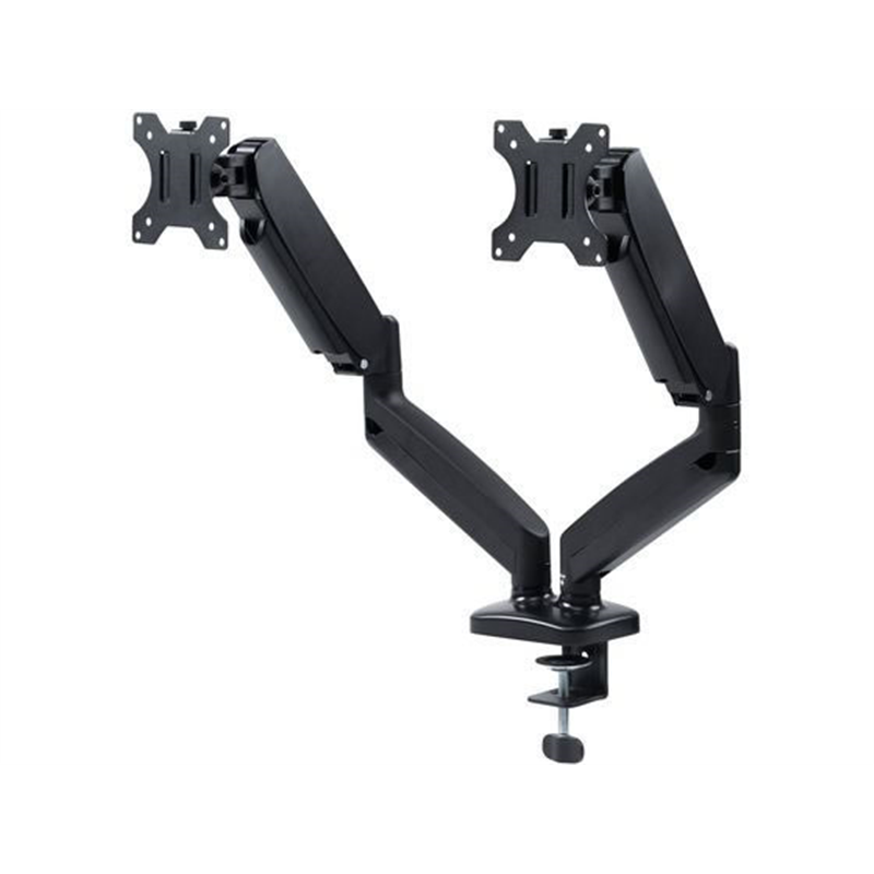 サンワサプライ モニターアーム(ガススプリング式・デュアル) CR-LAC2405BK 1台（ご注文単位1台）【直送品】