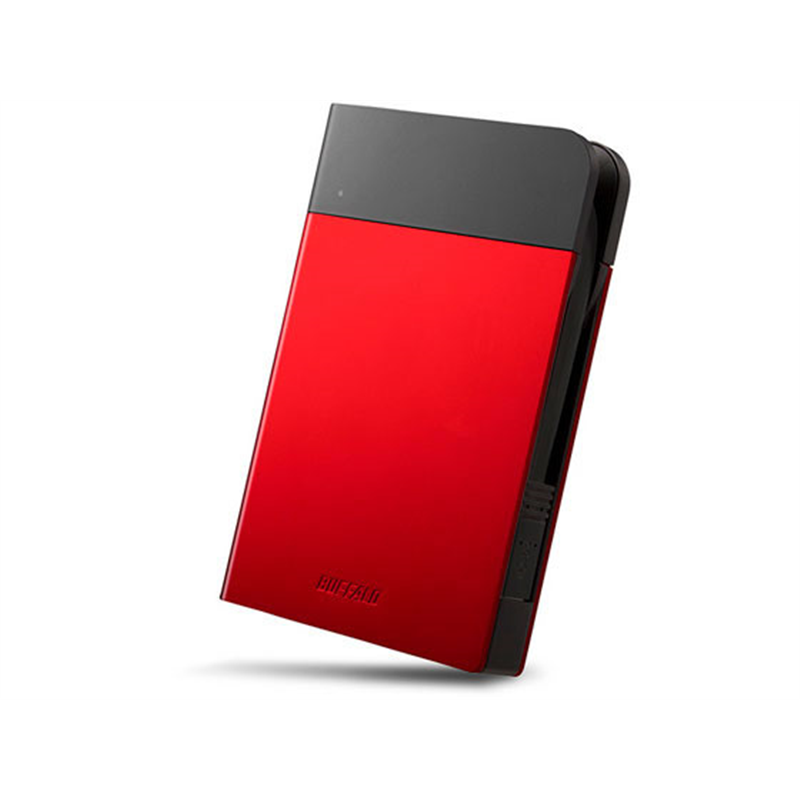 バッファロー 耐衝撃防雨防塵ポータブルHDD1TB HD-PZN1.0U3-R 1式（ご注文単位1式）【直送品】