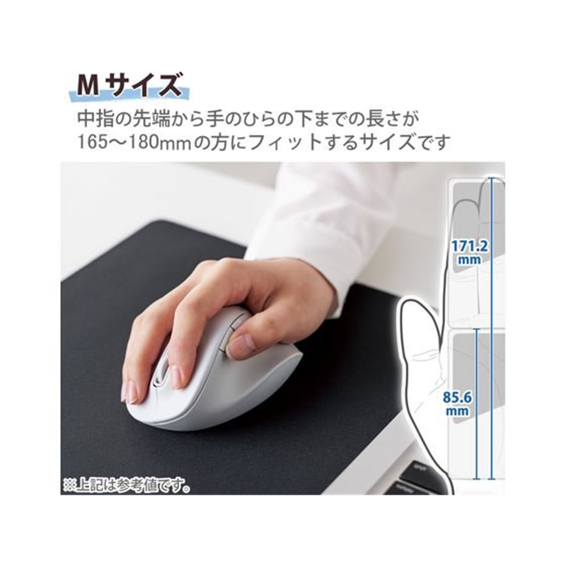 エレコム 無線マウス EX-G 2.4GHz 5ボタン Mサイズ ホワイト 1個（ご注文単位1個）【直送品】