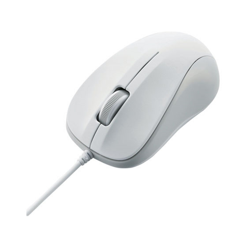 エレコム 有線光学式マウス USB 3ボタン ホワイト  M-K5URWH RS 1個（ご注文単位1個）【直送品】