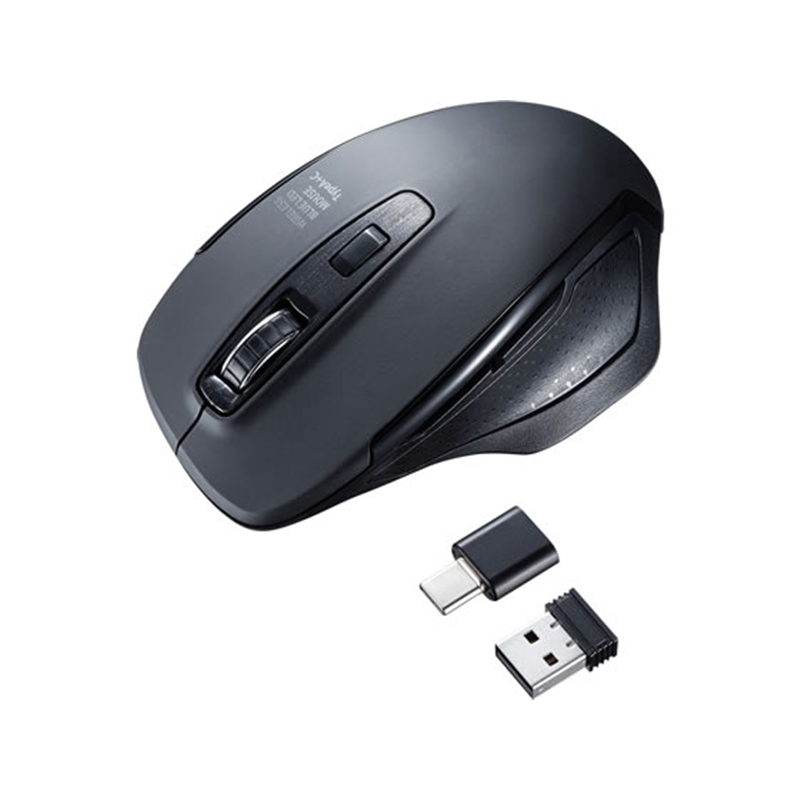 サンワサプライ 静音ワイヤレスブルーLEDマウス MA-WBLC169BK 1個（ご注文単位1個）【直送品】