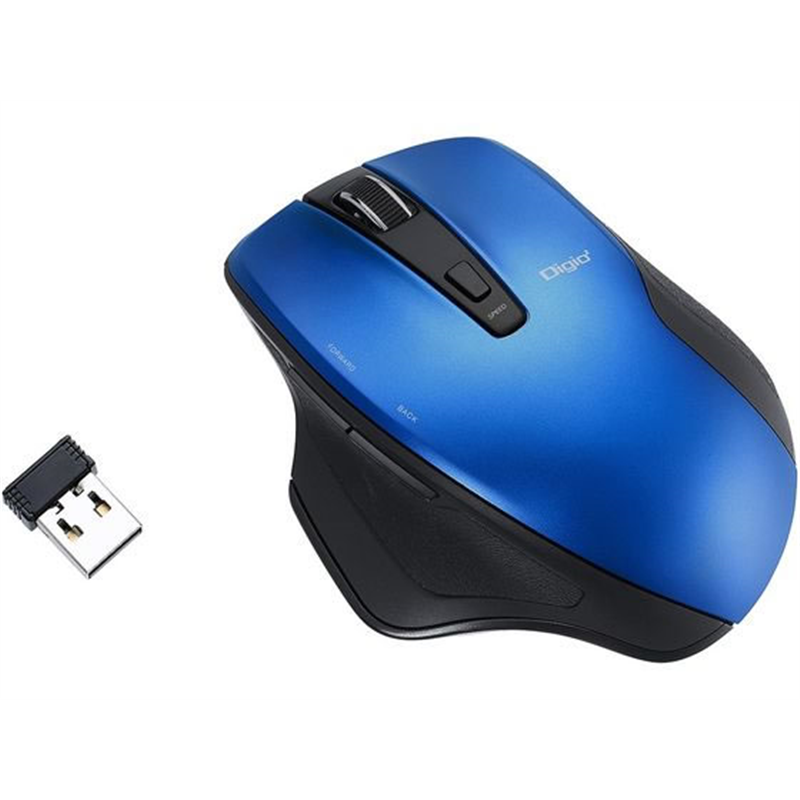 ナカバヤシ 無線静音5ボタンBlueLEDマウス ブルー MUS-RKF155BL 1個（ご注文単位1個）【直送品】