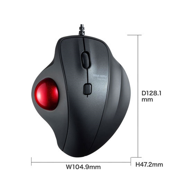 サンワサプライ 有線トラックボール MA-TB128BK 1個（ご注文単位1個）【直送品】