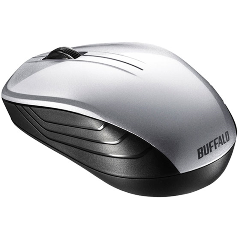 バッファロー 無線BlueLED3ボタンマウス シルバー BSMBW107SV 1個（ご注文単位1個）【直送品】