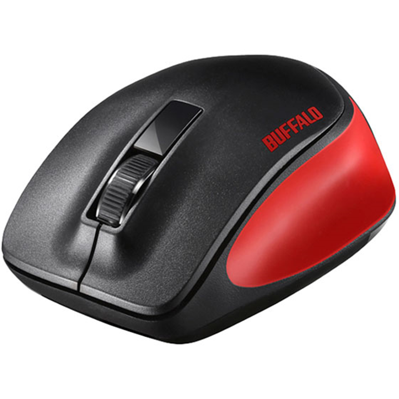 バッファロー 無線BlueLEDプレミアムフィットマウス レッド BSMBW300MRD 1個（ご注文単位1個）【直送品】
