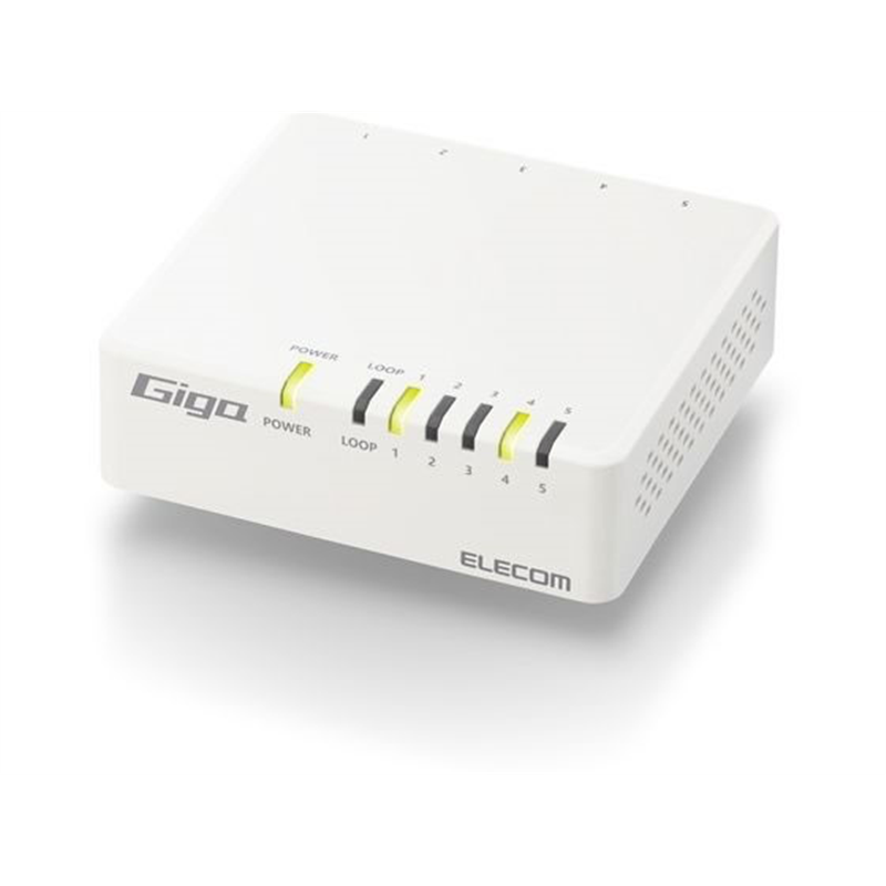 エレコム スイッチングハブ 5ポート EHC-G05PA4-W 1個（ご注文単位1個）【直送品】