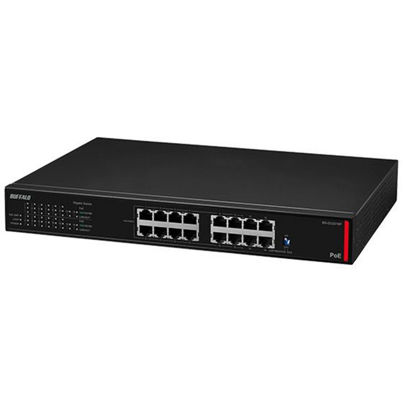 バッファロー 法人向けレイヤー2GigaPoEアンマネージスイッチ BS-GU2216P 1台（ご注文単位1台）【直送品】