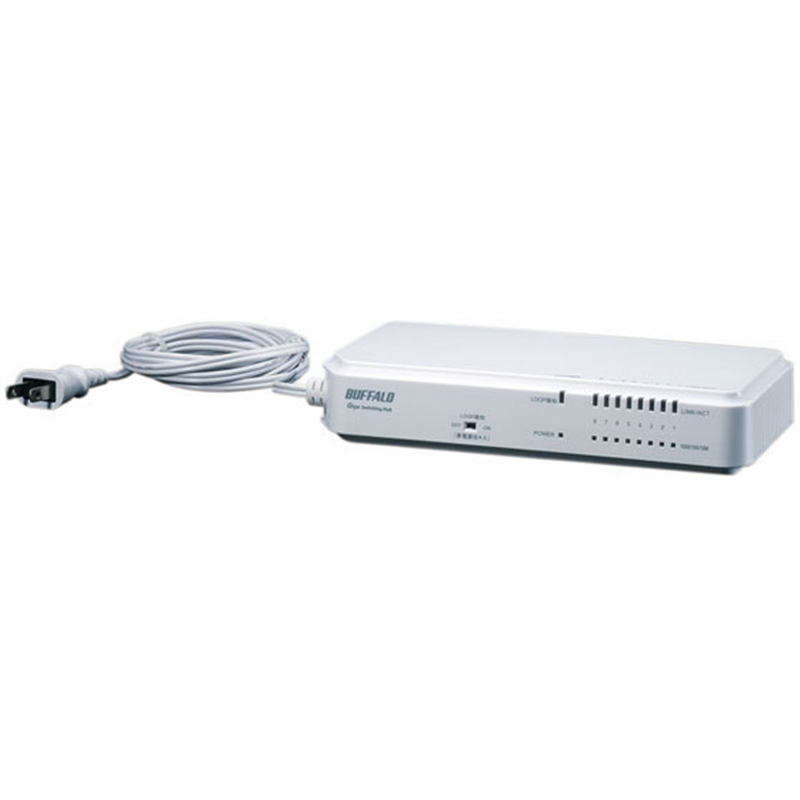 バッファロー ノン・インテリジェントスイッチ 8ポートタップ型 BS-G2108UR-TP 1台（ご注文単位1台）【直送品】