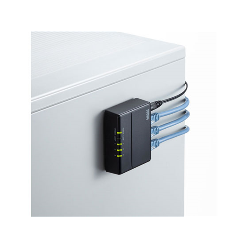 サンワサプライ ギガビット対応 スイッチングハブ3ポート マグネット付き 1個（ご注文単位1個）【直送品】