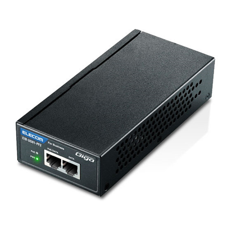 エレコム IEEE802.3af対応 PoEインジェクター EIB-UG01-PF2 1個（ご注文単位1個）【直送品】