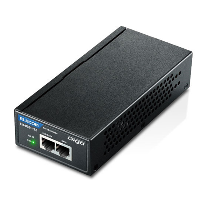 エレコム IEEE802.3af at対応 PoEインジェクター EIB-UG01-PL2 1個（ご注文単位1個）【直送品】