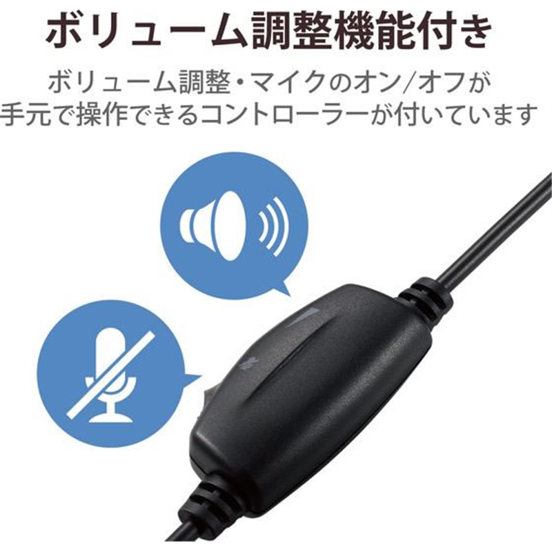 エレコム 有線ヘッドホン 両耳 USB 大型 HS-HP02SUBK 1個（ご注文単位1個）【直送品】