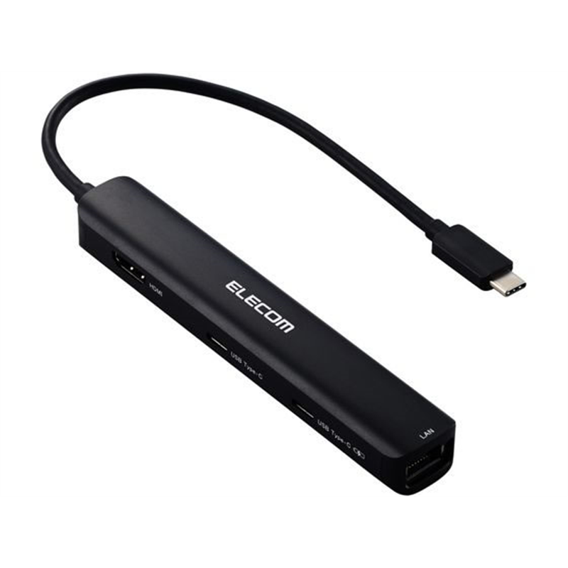 エレコム TypeC ドッキングステーション 6-in-1 ブラック DST-C30BK 1個（ご注文単位1個）【直送品】