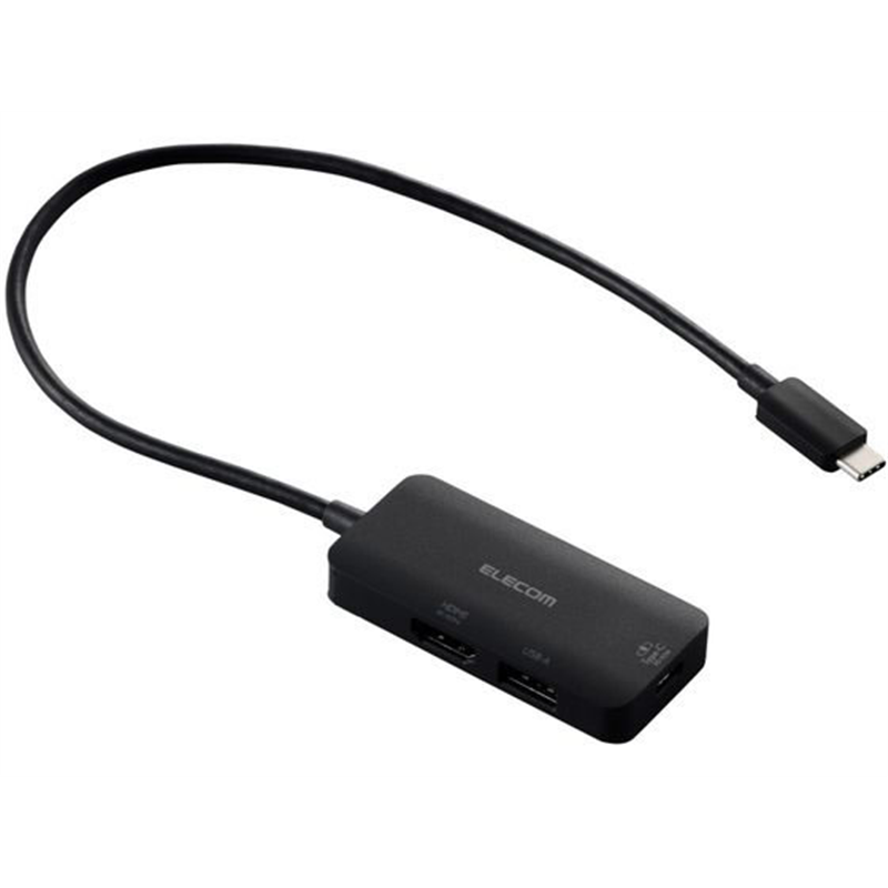エレコム Type-C ドッキングステーション 3-in-1 ブラック DST-C31BK 1個（ご注文単位1個）【直送品】