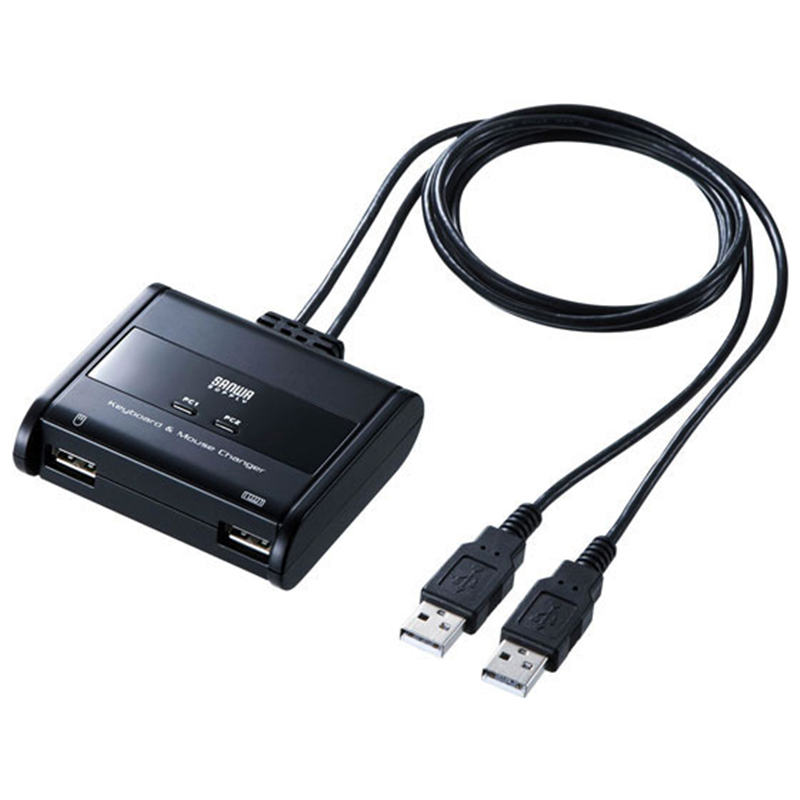 サンワサプライ キーボード・マウス用パソコン切替器(2:1) SW-KM2UU 1個（ご注文単位1個）【直送品】