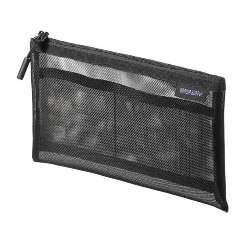 サンワサプライ マルチメッシュケース S ブラック IN-MS1BK 1個（ご注文単位1個）【直送品】