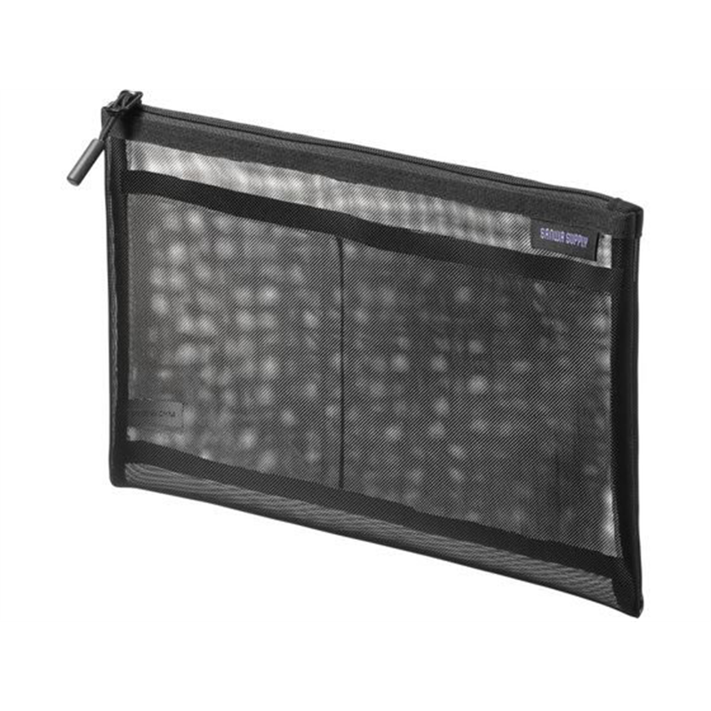 サンワサプライ マルチメッシュケース M ブラック IN-MS2BK 1個（ご注文単位1個）【直送品】