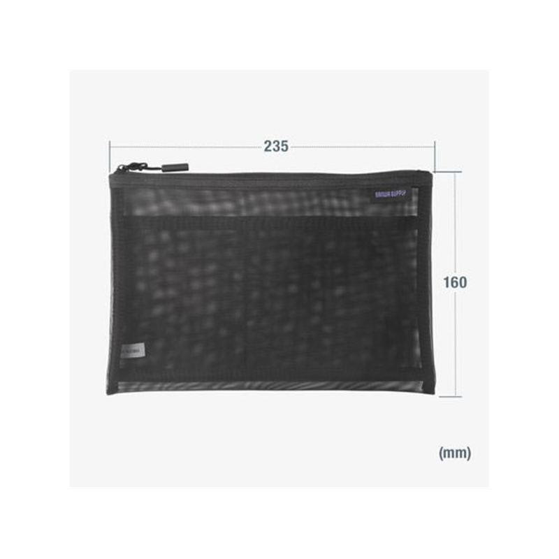 サンワサプライ マルチメッシュケース M ブラック IN-MS2BK 1個（ご注文単位1個）【直送品】