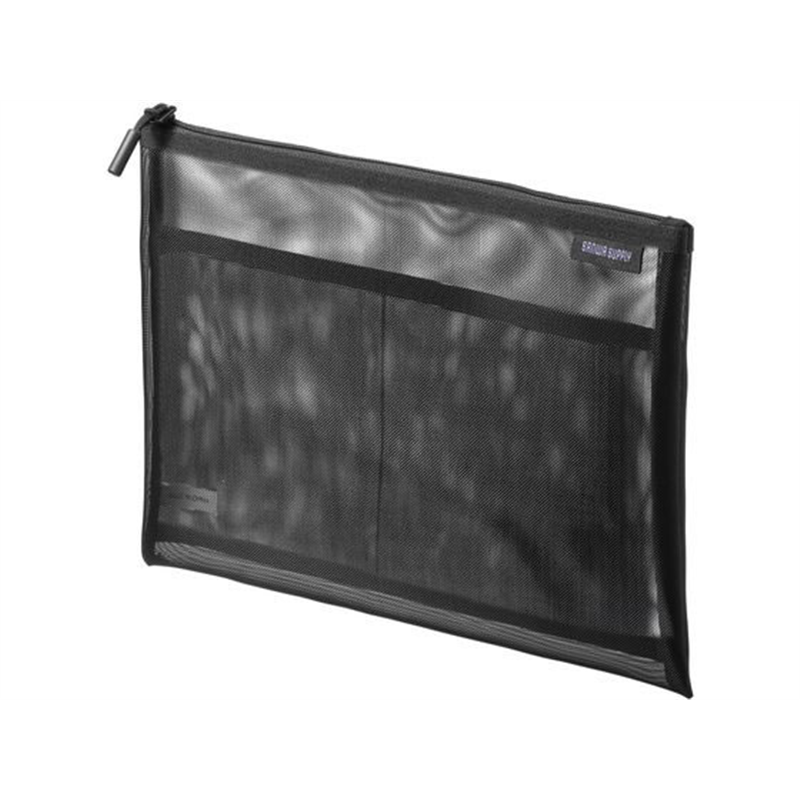 サンワサプライ マルチメッシュケース L ブラック IN-MS3BK 1個（ご注文単位1個）【直送品】