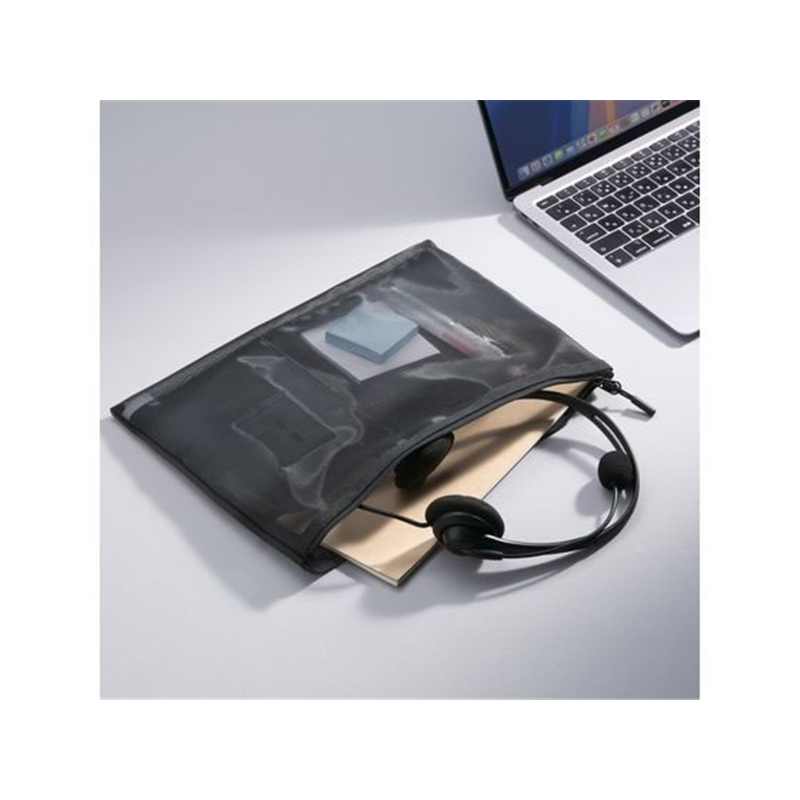 サンワサプライ マルチメッシュケース LL ブラック IN-MS4BK 1個（ご注文単位1個）【直送品】