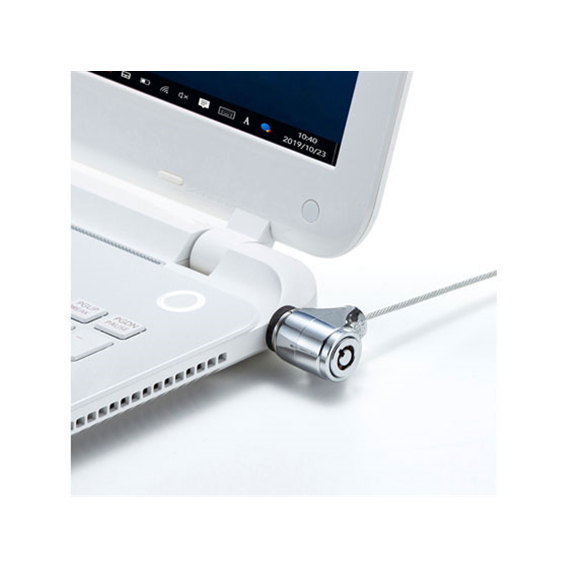 サンワサプライ 巻取り式ワイヤーセキュリティ シリンダ錠 SLE-41S 1個（ご注文単位1個）【直送品】