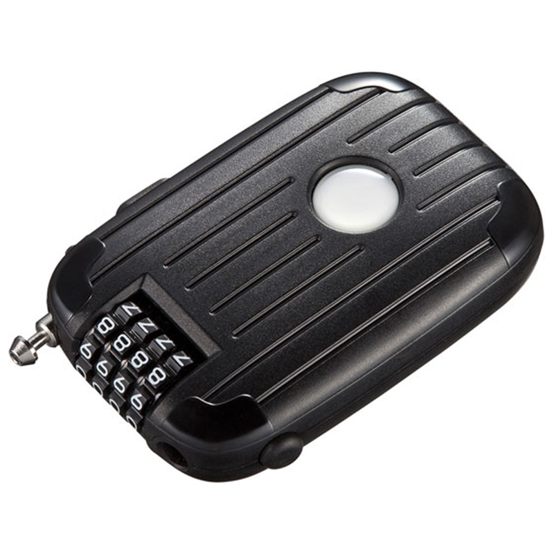 サンワサプライ eセキュリティ ワイヤー リール式ダイヤル錠 SLE-11LN 1セット（ご注文単位1セット）【直送品】