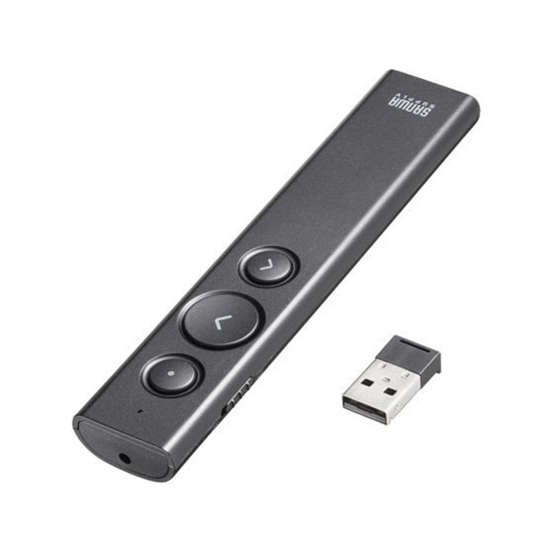 サンワサプライ USB充電式パワーポインター LP-RF116BK 1個（ご注文単位1個）【直送品】