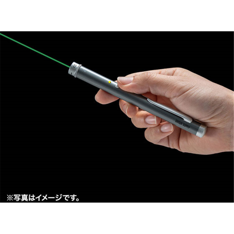 サンワサプライ 照射形状可変グリーンレーザーポインター LP-GL1018GY 1個（ご注文単位1個）【直送品】