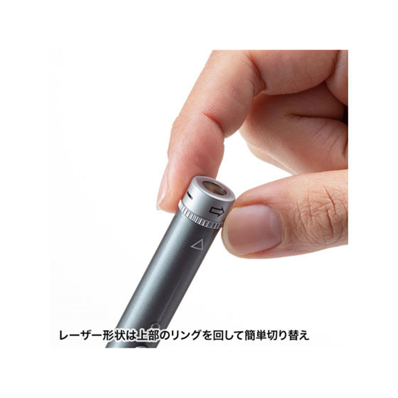 サンワサプライ 照射形状可変グリーンレーザーポインター LP-GL1018GY 1個（ご注文単位1個）【直送品】