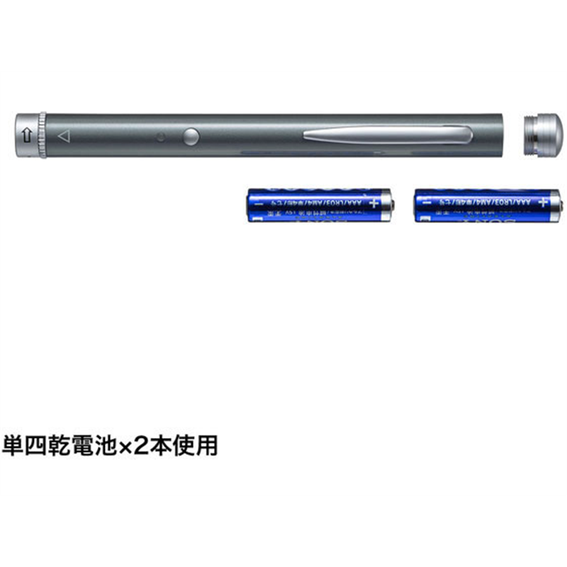 サンワサプライ 照射形状可変グリーンレーザーポインター LP-GL1018GY 1個（ご注文単位1個）【直送品】