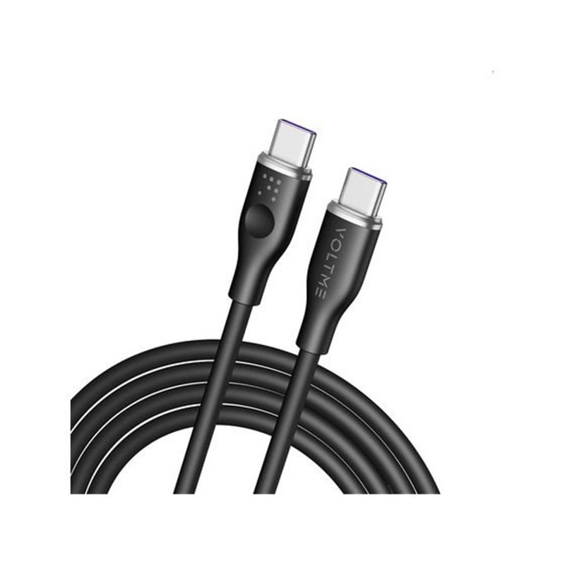 VOLTME 充電ケーブル モスシリーズ Eマーカー ブラック C2146 1個（ご注文単位1個）【直送品】